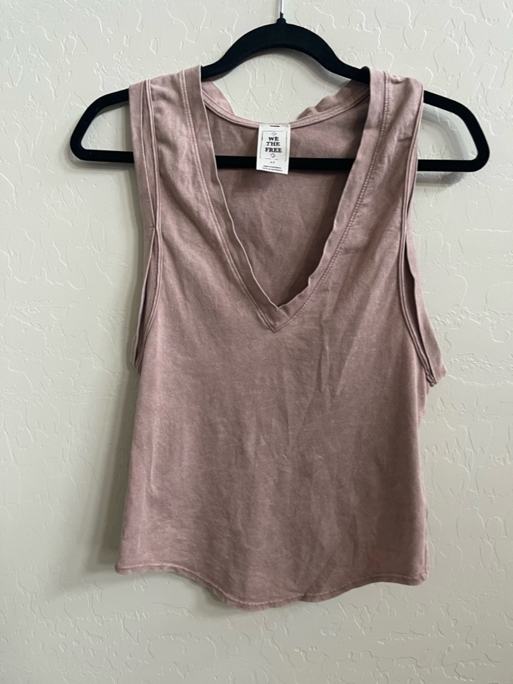 We The Free Dusty Mauve V-Neck Tank Top